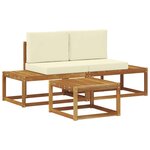vidaXL Ensemble de canapés d'extérieur 3 pc Naturel