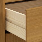 vidaXL Buffet avec porte vitrée FLAM 92x40x122 5 cm bois massif de pin