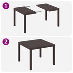 vidaXL Ensemble de salle à manger de jardin 3 pièces en poly rattan marron