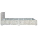 vidaXL Cadre de lit Gris Rotin naturel 160 x 200 cm