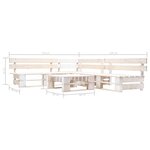 vidaXL Salon de jardin palette 4 Pièces Bois Blanc