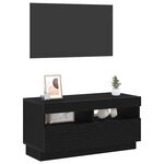vidaXL Meuble TV Chêne noir 80 x 35 x 40 cm Bois d'ingénierie