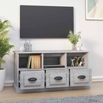 vidaXL Meuble TV sonoma gris 100x35x50 cm bois d'ingénierie