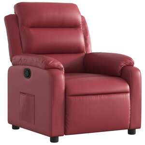 vidaXL Fauteuil inclinable Rouge bordeaux Similicuir