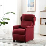 vidaXL Fauteuil de massage Rouge vin en tissu