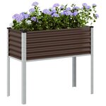 vidaXL Jardinière marron 100x45x90 cm acier
