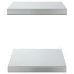 vidaXL Étagères murales 2 Pièces 50x30x3 cm argenté acier inoxydable