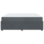 vidaXL Cadre de lit avec matelas Gris foncé 180 x 200 cm Velours