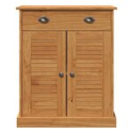 vidaXL Armoire de salle de bain avec porte VIGO Marron et Marron Miel