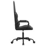 vidaXL Chaise de jeu de massage gris et noir similicuir