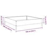 vidaXL Lit surélevé de jardin blanc 100x100x26 cm acier