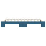 vidaXL Lit de jour avec gigogne sans matelas bleu 100x200 cm