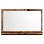 vidaXL Armoire à miroir de salle de bain vieux bois bois d'ingénierie