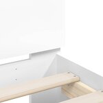vidaXL Cadre de lit Blanc Bois d'ingénierie