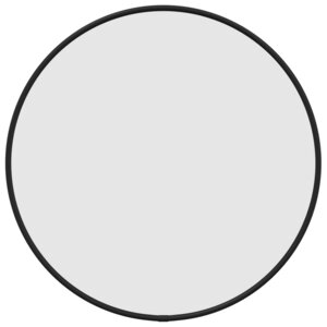 vidaXL Miroir mural Noir Ø 40 cm Rond