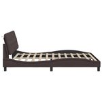 vidaXL Cadre de lit sans matelas marron foncé 160x200 cm tissu
