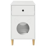 vidaXL Maison pour chat Blanc Brillant 72 x 42.5 x 70 cm