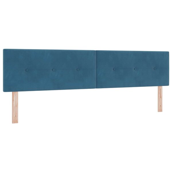 vidaXL Tête de lit LED avec des lumières à LED Bleu 200 cm Polyester