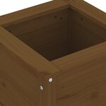 vidaXL Jardinière marron miel 40x40x39 cm bois massif de pin