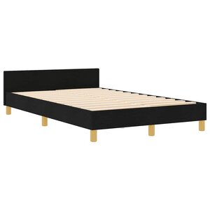 vidaXL Cadre de lit avec tête de lit Noir 120 x 200 cm tissu