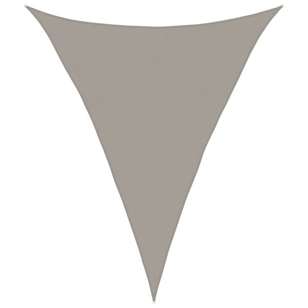 vidaXL Voile d'ombrage 160 g/m² triangulaire gris clair 5x6x6 m PEHD