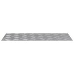 vidaXL Plaques à damier 4 Pièces Argent 70 x 30 cm Aluminium