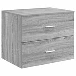vidaXL Meuble de Salle de Bain Suspendu Sonoma gris