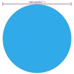vidaXL Couverture de piscine ronde 549 cm PE Bleu