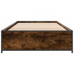 vidaXL Cadre de lit sans matelas chêne fumé 100x200 cm