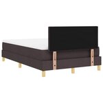 vidaXL Lit à ressorts avec matelas Marron foncé 120 x 200 cm tissu