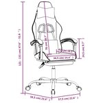 vidaXL Chaise de jeu pivotante et repose-pied Blanc et rose Similicuir