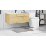 vidaXL Tapis de bain Gris 60 x 90 cm Polypropylène