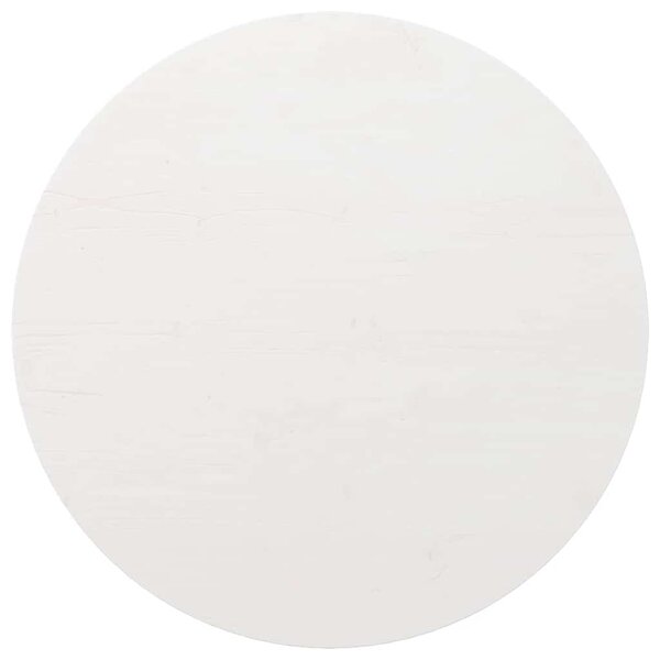 vidaXL Dessus de table Blanc Ø80x2 5 cm Bois de pin massif
