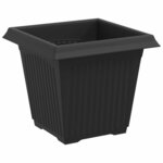 vidaXL Pot de Fleurs Carré 24 pc Noir 16 x 16 x 14 cm Plastique