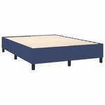 vidaXL Cadre de lit bleu 140x200 cm tissu
