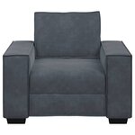 vidaXL Fauteuil gris foncé 100x78x84 cm velours