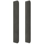 vidaXL Tête de lit à LED Gris foncé 147x16x118/128 cm Velours