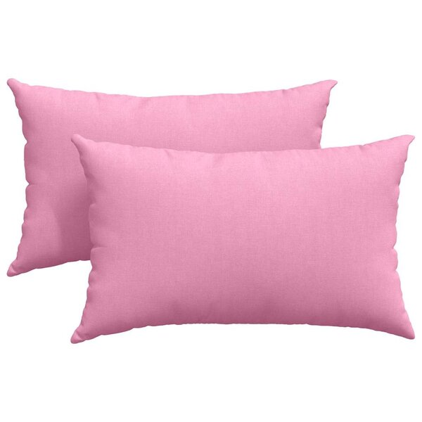 vidaXL Coussins de canapé 2 Pièces Rose 50 x 30 cm tissu