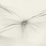 vidaXL Coussins de chaise à dossier haut lot de 4 crème mélangé tissu