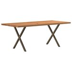 vidaXL Table à manger marron clair bois de chêne massif rectangulaire