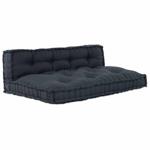 vidaXL Canapé modulaire 2 Pièces Anthracite 120 x 80 x 38 cm tissu