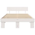 vidaXL Cadre de lit Blanc 120 x 200 cm Bois massif en pin