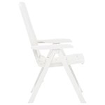 vidaXL Chaises inclinables de jardin lot de 2 Plastique Blanc
