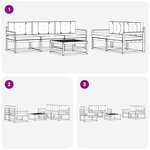 vidaXL Ensemble de canapés d'extérieur 6 pc Blanc et anthracite