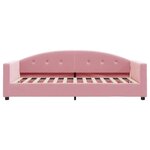 vidaXL Lit de jour avec matelas rose 90x200 cm velours