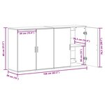 vidaXL Buffet 2 Pièces Chêne artisanal 79 x 38 x 80 cm Bois d'ingénierie