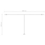 vidaXL Auvent automatique sur pied 600x300 cm Anthracite