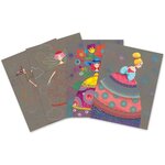 Djeco DJ09725 - Cartes à gratter - Le bal des coquettes
