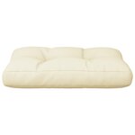 vidaXL Coussin de palette crème 60x40x12 cm tissu