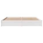vidaXL Cadre de lit sans matelas blanc 200x200 cm bois massif de pin